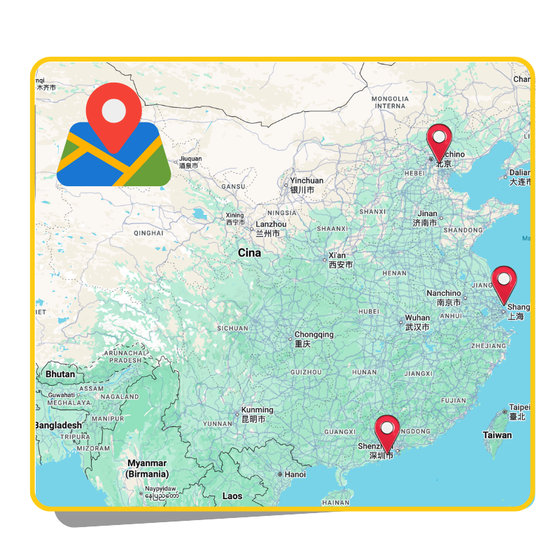 Cina bundle mappa digitale