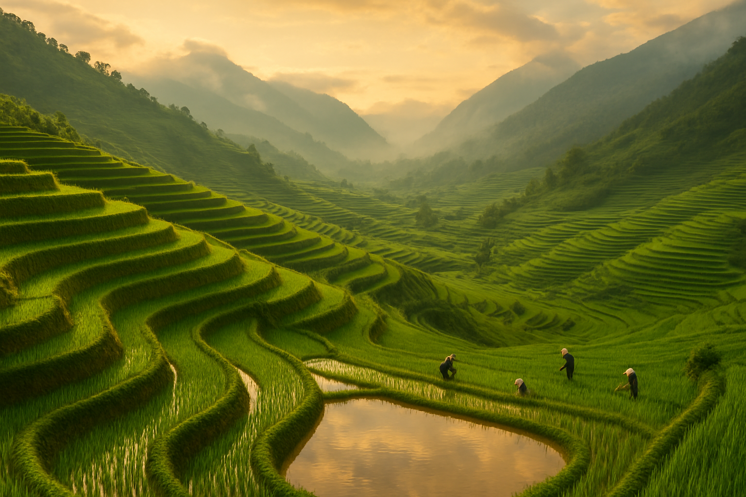 travel to vietnam rice fields